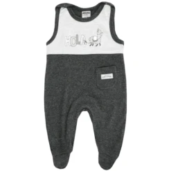 JACKY Lama Romper Hola Antraciet/lichtgrijs -Kleintje Luxe jacky lama romper hola antraciet lichtgrijs a283415 1