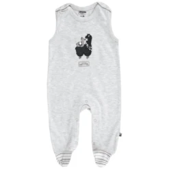 JACKY Lama Romper Pak Hola Lichtgrijs-melange -Kleintje Luxe jacky lama romper pak hola lichtgrijs melange a283435 1