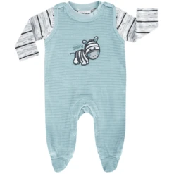 JACKY Nicki Rompertje Set ZEBRA Mint/ringel -Kleintje Luxe jacky nicki rompertje set zebra mint ringel a325476 1