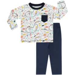JACKY Pyjama 2st. Blauw -Kleintje Luxe jacky pyjama 2st blauw a326784 1