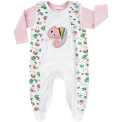 JACKY Romperset COLOUR UP MY LIFE Wit/roze -Kleintje Luxe jacky romperset colour up my life wit roze a309035 1