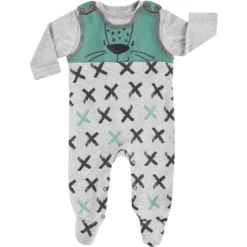 JACKY Romperset LEOPARDY Lichtgrijs Gemêleerd / Allover Bedrukt -Kleintje Luxe jacky romperset leopardy lichtgrijs gemeleerd allover bedrukt a309167 1