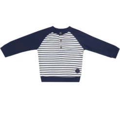 JACKY Shirt Met Lange Mouwen En Pijpen/ Marine -Kleintje Luxe jacky shirt met lange mouwen en pijpen marine a410140 1