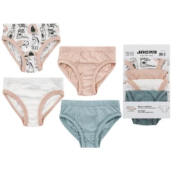 JACKY Slips 4-pack GIRLS Rose/off- White