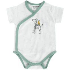 JACKY Wikkel Body Korte Mouw ANIMAL FRIENDS Off White