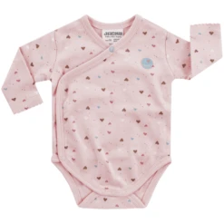 JACKY Wikkel Body Lange Mouw SWEET HOME Roze Gedessineerd