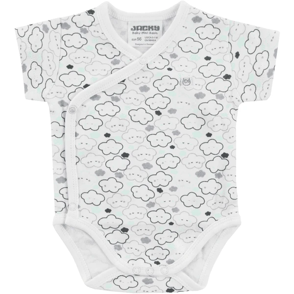 JACKY Wikkellijf Korte Mouw WELCOME Wit/mintgroen 2 JACKY Wikkellijf Korte Mouw WELCOME Wit/mintgroen - Afbeelding 2