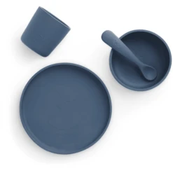 Jollein Schotel Set Silicone Jeans Blauw -Kleintje Luxe jollein schotel set silicone jeans blauw a326953 2