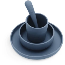 Jollein Schotel Set Silicone Jeans Blauw -Kleintje Luxe jollein schotel set silicone jeans blauw a326953 3