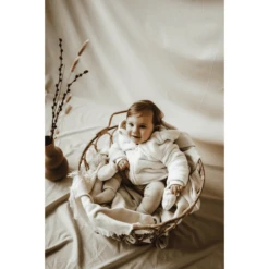 Kindsgard Pluche Jas Bomo Wit -Kleintje Luxe kindsgard pluche jas bomo wit a387625 3