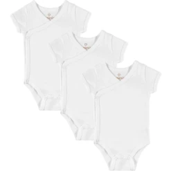 Kindsgard Wikkel Rompertje Trunder 3-pack Korte Mouw Wit