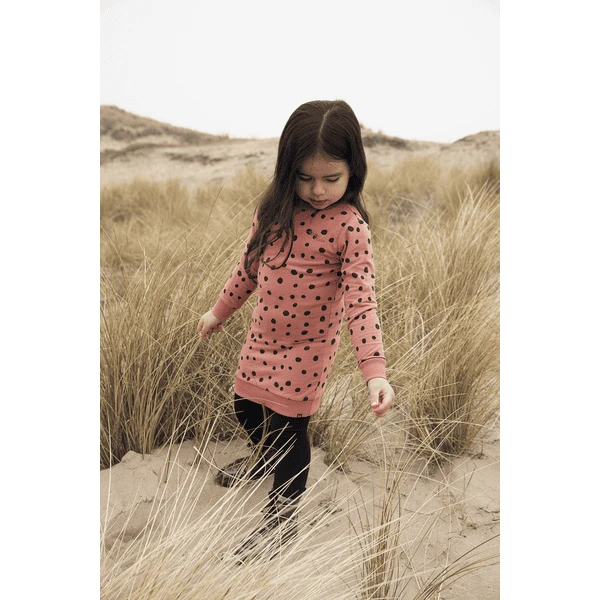 Koko Noko Sweatshirt Jurk Nathalie Dusty Roze 2 Koko Noko Sweatshirt Jurk Nathalie Dusty Roze - Afbeelding 2