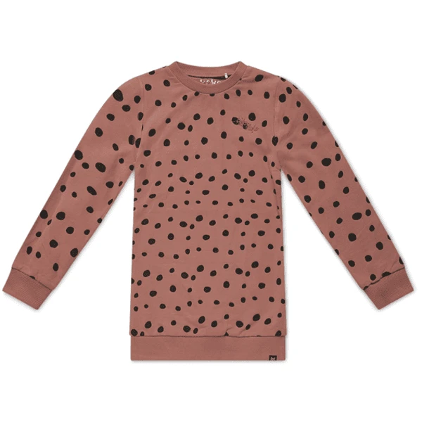 Koko Noko Sweatshirt Jurk Nathalie Dusty Roze 1 Koko Noko Sweatshirt Jurk Nathalie Dusty Roze
