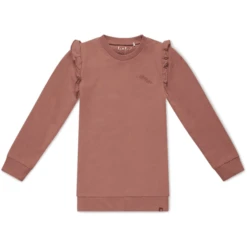 Koko Noko Sweatshirt Jurk Nena Dusty Roze -Kleintje Luxe koko noko sweatshirt jurk nena dusty roze a361412 3
