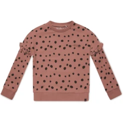 Koko Noko Sweatshirt Nova Dusty Roze Gestippeld -Kleintje Luxe koko noko sweatshirt nova dusty roze gestippeld a361390 4