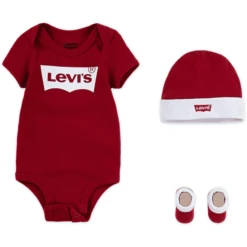 Levis Levi's® Kids Set 3st. Rood -Kleintje Luxe levis kids set 3st rood a319469 2