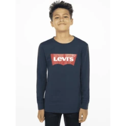 Levis Levi's® Kids Shirt Lange Mouw Blauw -Kleintje Luxe levis kids shirt lange mouw blauw a316496 1