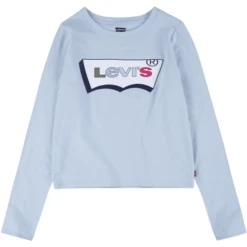 Levis Levi's® Kids Shirt Lange Mouwen Lichtblauw -Kleintje Luxe levis kids shirt lange mouwen lichtblauw a316537 3