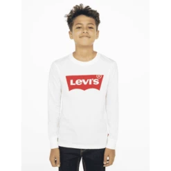 Levis Levi's® Kids Shirt Lange Mouwen Wit -Kleintje Luxe levis kids shirt lange mouwen wit a316495 1