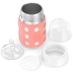 Life Factory Babyfles Met Brede Hals 235 Ml Met Siliconenspeen, Cantaloupe -Kleintje Luxe life factory babyfles met brede hals 235 ml met siliconenspeen cantaloupe a345457 2