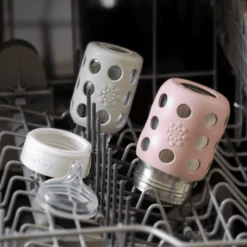 Life Factory Babyfles Met Brede Hals 235 Ml Met Siliconenspeen, Woestijnroze -Kleintje Luxe life factory babyfles met brede hals 235 ml met siliconenspeen woestijnroze a345461 4