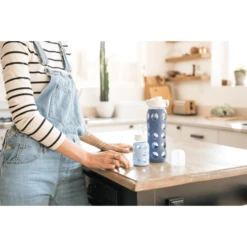 LIFEFACTORY Glazen Babyfles Blanket 120ml -Kleintje Luxe lifefactory glazen babyfles blanket 120ml a265357 4