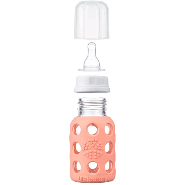 LIFEFACTORY Glazen Babyfles Cantaloupe 120ml 3 LIFEFACTORY Glazen Babyfles Cantaloupe 120ml - Afbeelding 3
