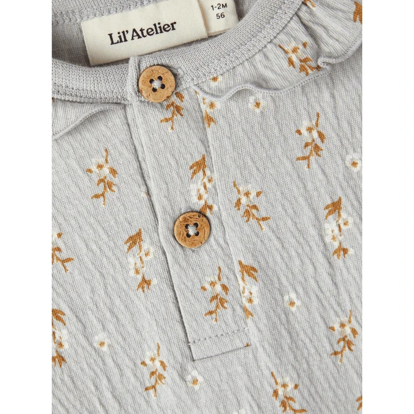 Lil'Atelier Lange Mouw Bodysuit Nbfdida Harbor Mist 2 Lil'Atelier Lange Mouw Bodysuit Nbfdida Harbor Mist - Afbeelding 2