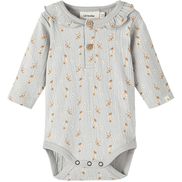 Lil'Atelier Lange Mouw Bodysuit Nbfdida Harbor Mist 3 Lil'Atelier Lange Mouw Bodysuit Nbfdida Harbor Mist - Afbeelding 3