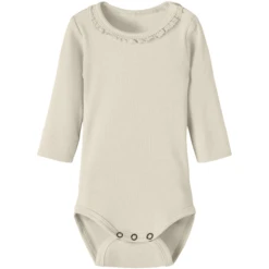 Lil'Atelier Lange Mouw Bodysuit Nbfgago Turtledove -Kleintje Luxe lilatelier lange mouw bodysuit nbfgago turtledove a411408 2
