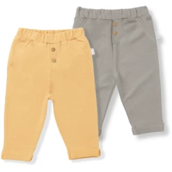 LITTLE Broek Savannah 2-pack Olive Green / Sand