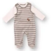 LITTLE Romperset 2-delig Beige Gestreept