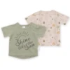 LITTLE T-shirt Dubbelpak Savannah Olive Green