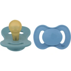 Lullaby Planet Latex Fopspeen Rond 2 Pakjes Maat 2 Ocean Teal & Dove Blue