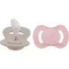 Lullaby Planet Silicone Fopspeen 2 Pack Dental Maat 1 Rose Quartz & Beach Sand
