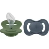 Lullaby Planet Siliconen Dummy 2-pack Tandheelkundige Maat 2 Forest Green & Flint Stone