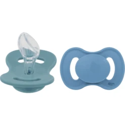 Lullaby Planet Siliconen Fopspeen 2 Pack Dental Maat 2 Ocean Teal & Dove Blue