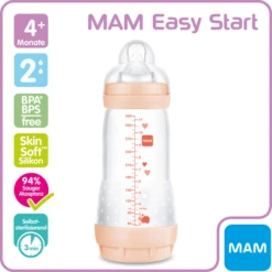 MAM Babyfles Easy Start Anti-Colic 320 Ml, 4+ Maanden, Krokodil/leeuw -Kleintje Luxe mam babyfles easy start anti colic 320 ml 4 maanden krokodil leeuw a383061 1