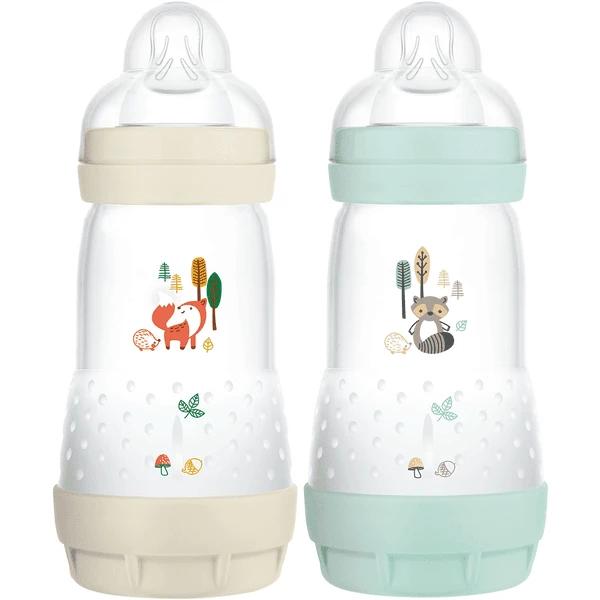 MAM Babyfles Easy Start Anti-koliek-Elementen 260 Ml 2 Stuks Vos/konijn In Beige/mint 1 MAM Babyfles Easy Start Anti-koliek-Elementen 260 Ml 2 Stuks Vos/konijn In Beige/mint