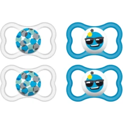 MAM Fopspeen Air Blauw / Wit 16 - 36 Maanden Latex 4 Stuks