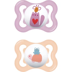 MAM Fopspeen Air Silicone, 0-6 Maanden, 2 Stuks, Cat/S Child Pad