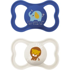 MAM Fopspeen Air Silicone, 6-16 Maanden, 2st, Olifant/leeuw