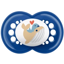 MAM Fopspeen Original Silicone, 6-16 Maanden, 2 Stuks, Vos/walvis -Kleintje Luxe mam fopspeen original silicone 6 16 maanden 2 stuks vos walvis a382464 3
