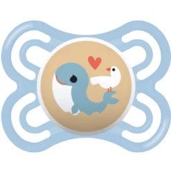 MAM Fopspeen Perfect Silicone, 0-6 Maanden, 2st, Walvis/wasbeer -Kleintje Luxe mam fopspeen perfect silicone 0 6 maanden 2st walvis wasbeer a382477 4