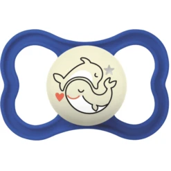 MAM Fopspeen Supreme Night Silicone, 6-16 Maanden, 2st, Walvis/beer -Kleintje Luxe mam fopspeen supreme night silicone 6 16 maanden 2st walvis beer a382644 3