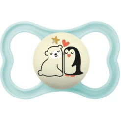 MAM Fopspeen Supreme Night Silicone, 6-16 Maanden, 2st, Walvis/beer -Kleintje Luxe mam fopspeen supreme night silicone 6 16 maanden 2st walvis beer a382644 4