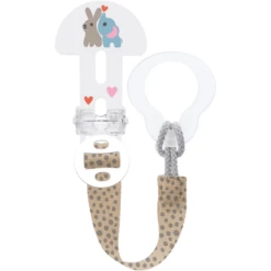 MAM Fopspeenband Clip It! 0+ Maanden, 1 Stuk, Olifant