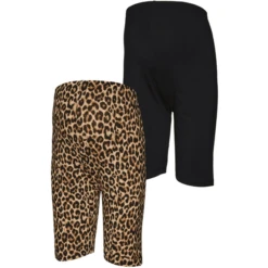 Mama;licious Zwangerschap Shorts MLEMMA 2-pack Black / Leo