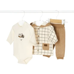 Mayoral 3-delige Set Jas Beige -Kleintje Luxe mayoral 3 delige set jas beige a374907 4