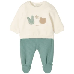 Mayoral Jersey En Broek Set Wit/turquoise -Kleintje Luxe mayoral jersey en broek set wit turquoise a374867 4